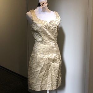 Arrested Cocktail Dress | Jacquard-Lurex pattern | Sz 5/6